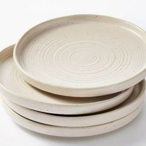 Studio McGee - Set of 4 Glazed Stoneware Salad Plates - Like New Condition